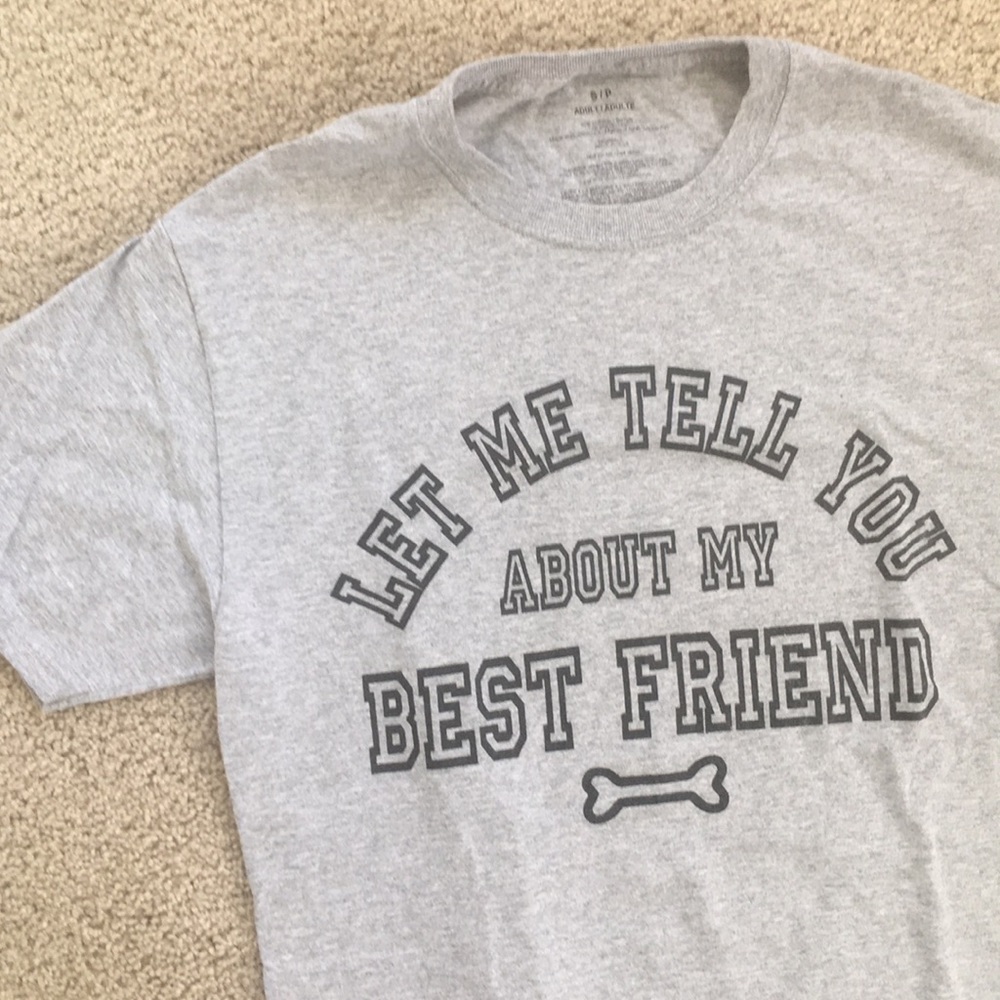 Dog Best Friend Gray Tee